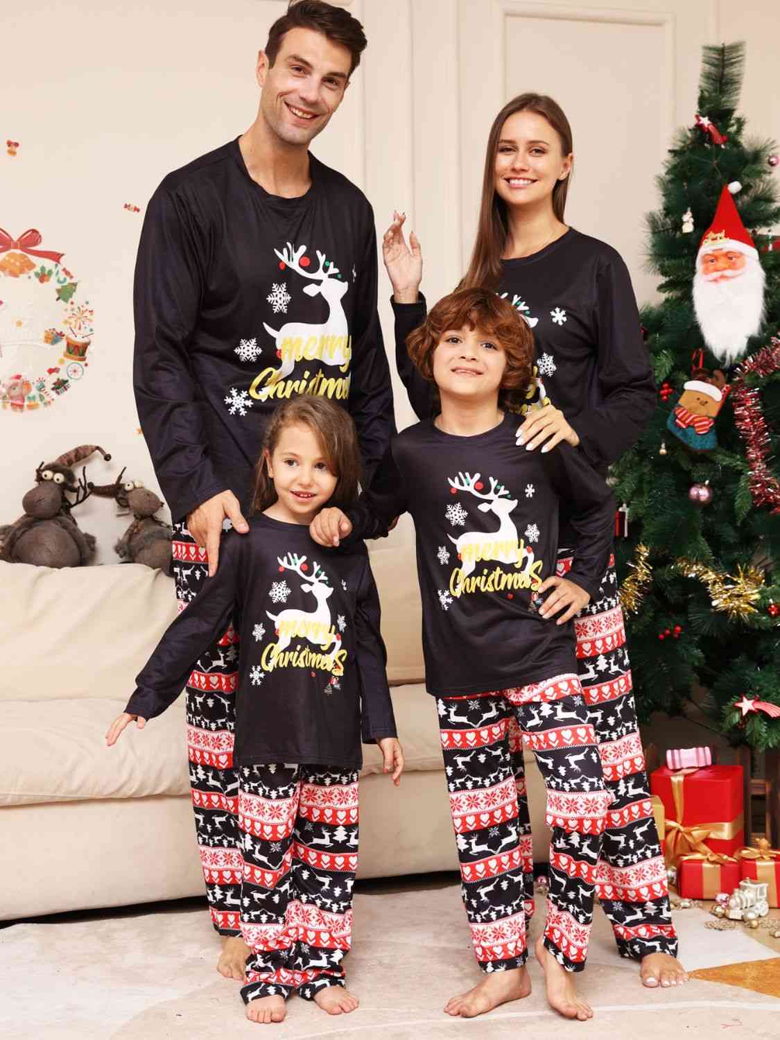 MERRY CHRISTMAS Graphic Top and Pants Set